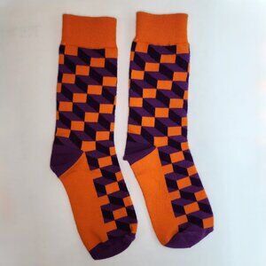 *Free with Purchase* Purple & Orange Unigender Fashion Socks